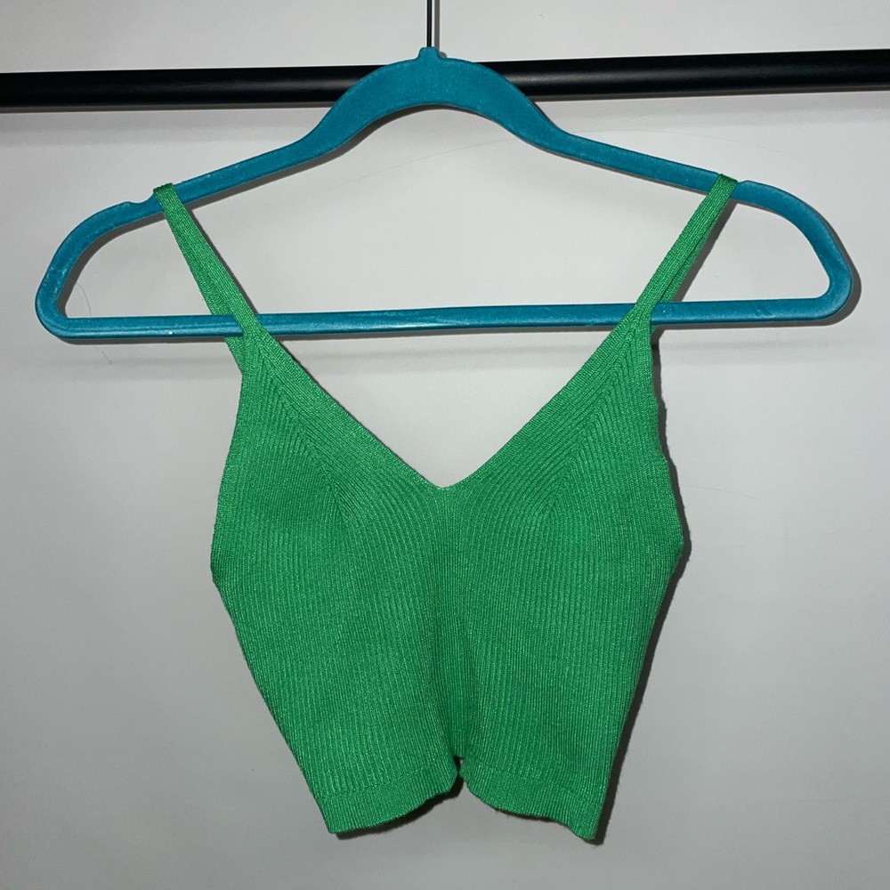 Jolie & Joy Knitted Green Tank Top